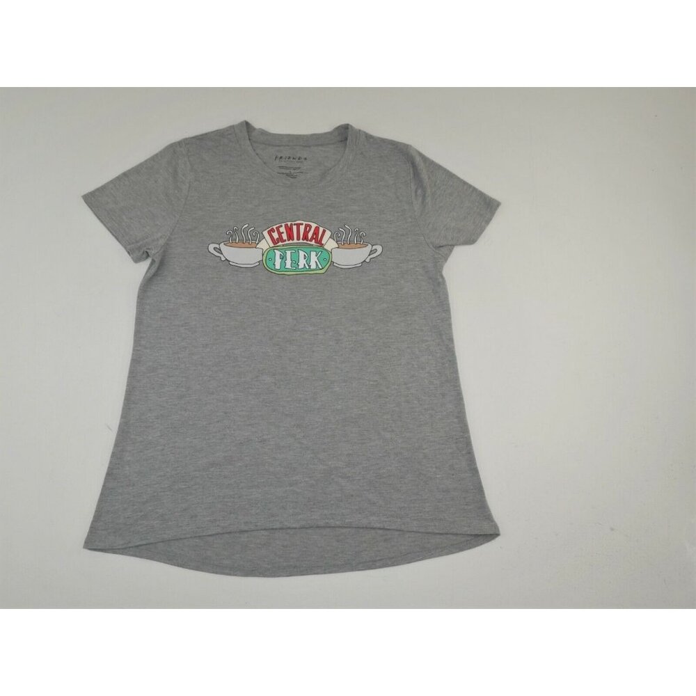 FRIENDS TV Show Gray Central Perk Graphic Short Sleeve T-Shirt Womens X Large